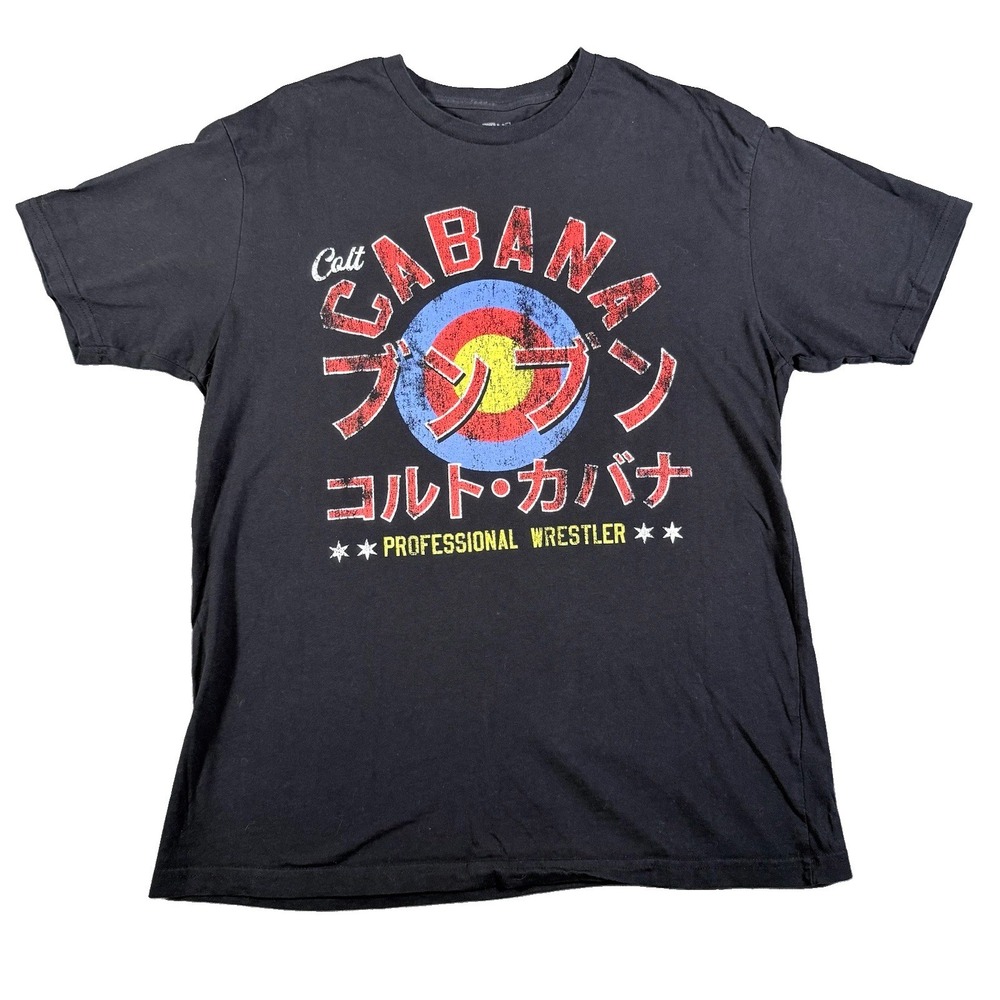 Colt Cabana Shirt Mens Large Pro Wrestling Tees AEW ROH NJPW Japan Target Black